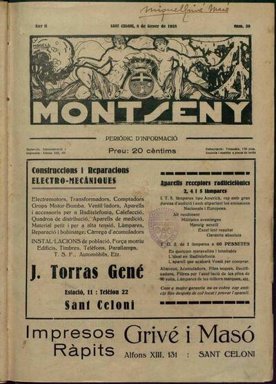 Montseny, 8/1/1928 [Ejemplar]