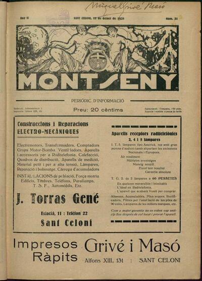Montseny, 15/1/1928 [Ejemplar]