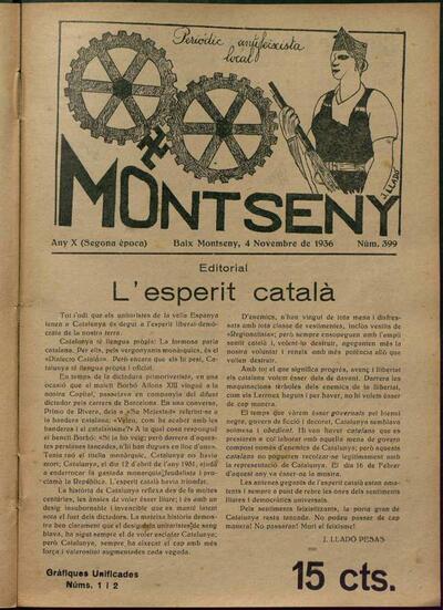 Montseny, 4/11/1936 [Ejemplar]
