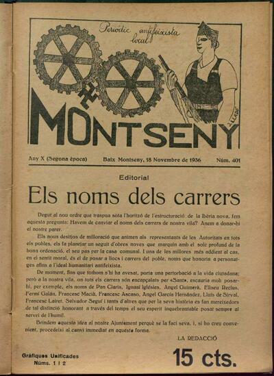 Montseny, 18/11/1936 [Ejemplar]