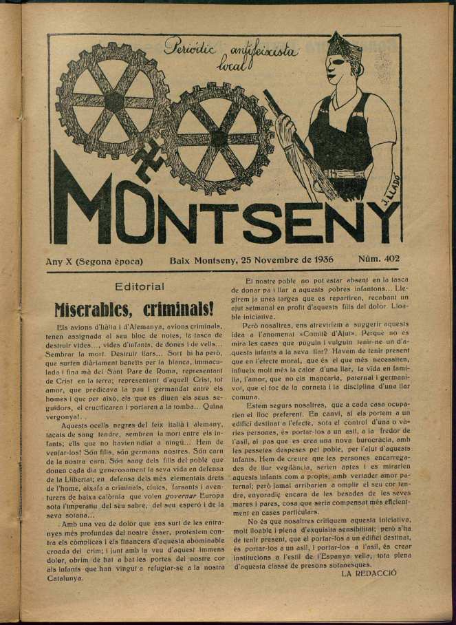 Montseny, 25/11/1936 [Ejemplar]
