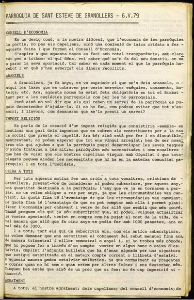 Parròquia de Sant Esteve, 5/6/1979 [Issue]