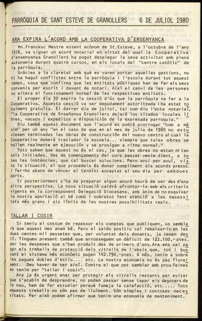Parròquia de Sant Esteve, 6/7/1980 [Issue]