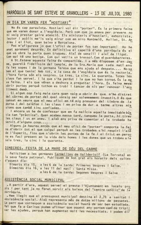 Parròquia de Sant Esteve, 13/7/1980 [Issue]