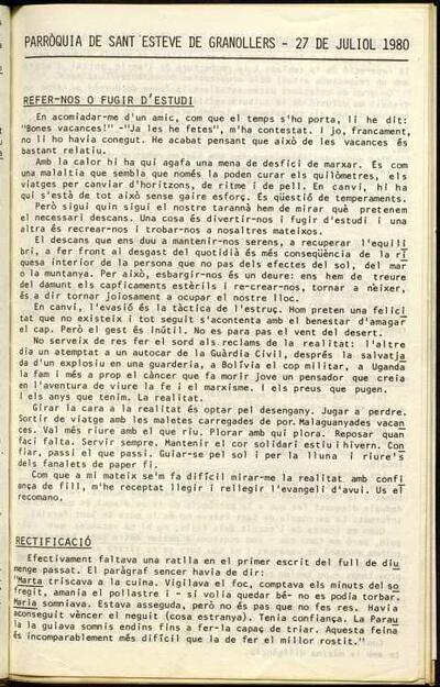 Parròquia de Sant Esteve, 27/7/1980 [Issue]