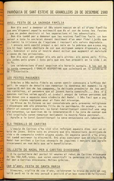 Parròquia de Sant Esteve, 28/12/1980 [Issue]