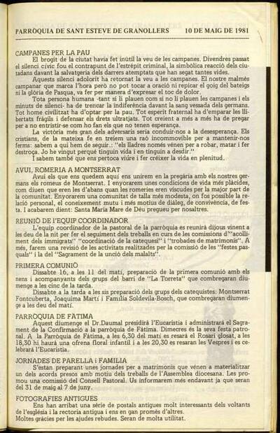 Parròquia de Sant Esteve, 10/5/1981 [Issue]