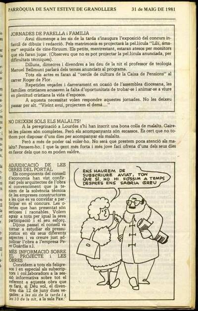 Parròquia de Sant Esteve, 31/5/1981 [Issue]