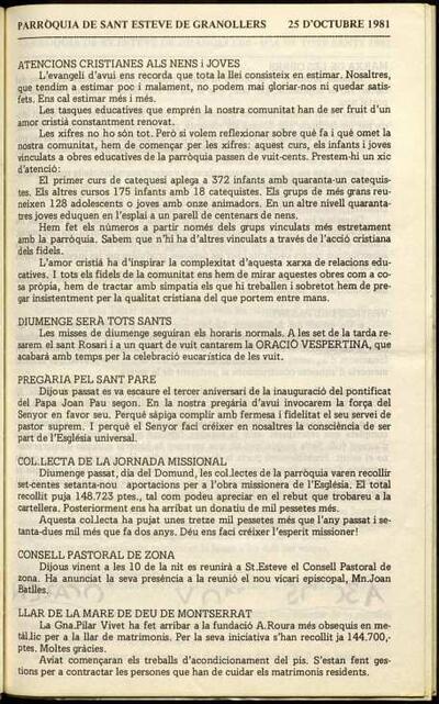 Parròquia de Sant Esteve, 25/10/1981 [Issue]