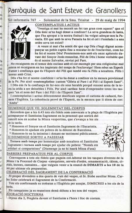 Parròquia de Sant Esteve, 29/5/1994 [Exemplar]