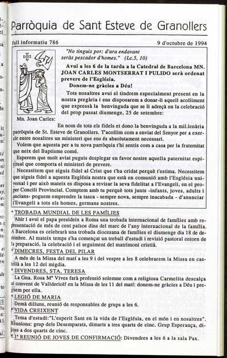 Parròquia de Sant Esteve, 9/10/1994 [Exemplar]