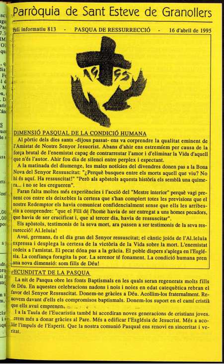 Parròquia de Sant Esteve, 16/4/1995 [Exemplar]