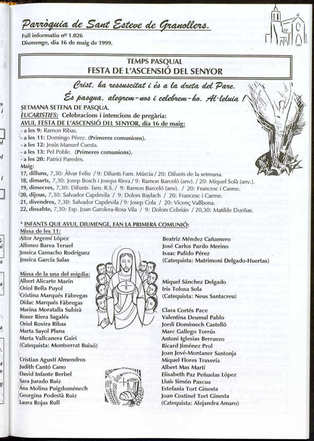 Parròquia de Sant Esteve, 16/5/1999 [Issue]