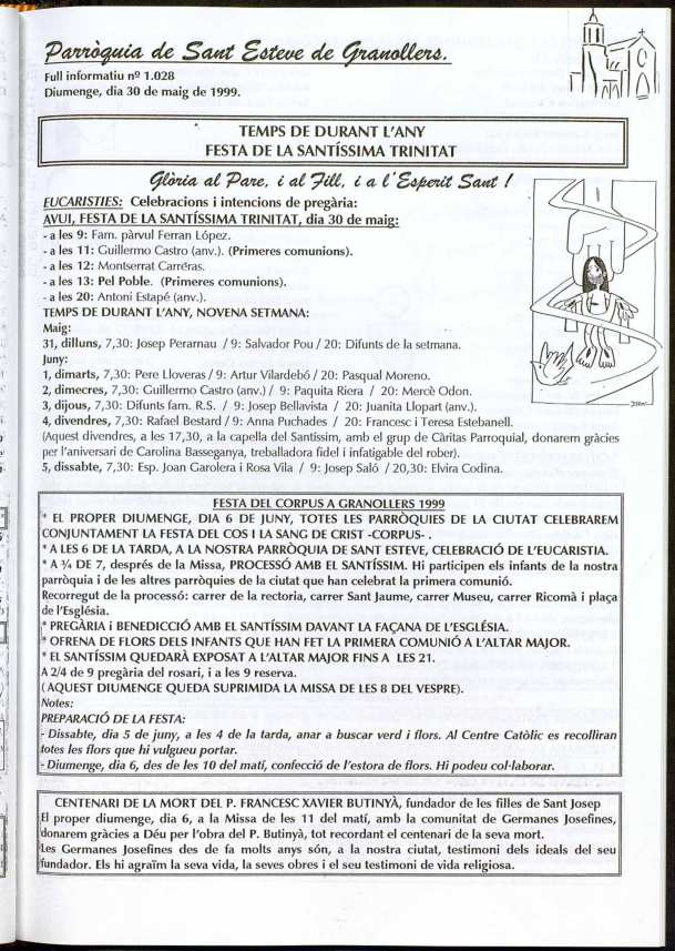 Parròquia de Sant Esteve, 30/5/1999 [Issue]