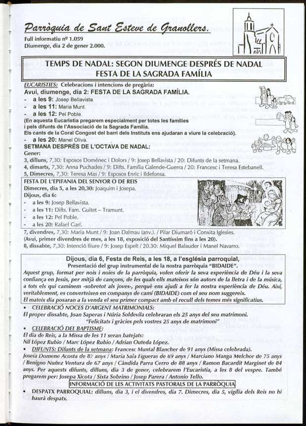 Parròquia de Sant Esteve, 2/1/2000 [Issue]