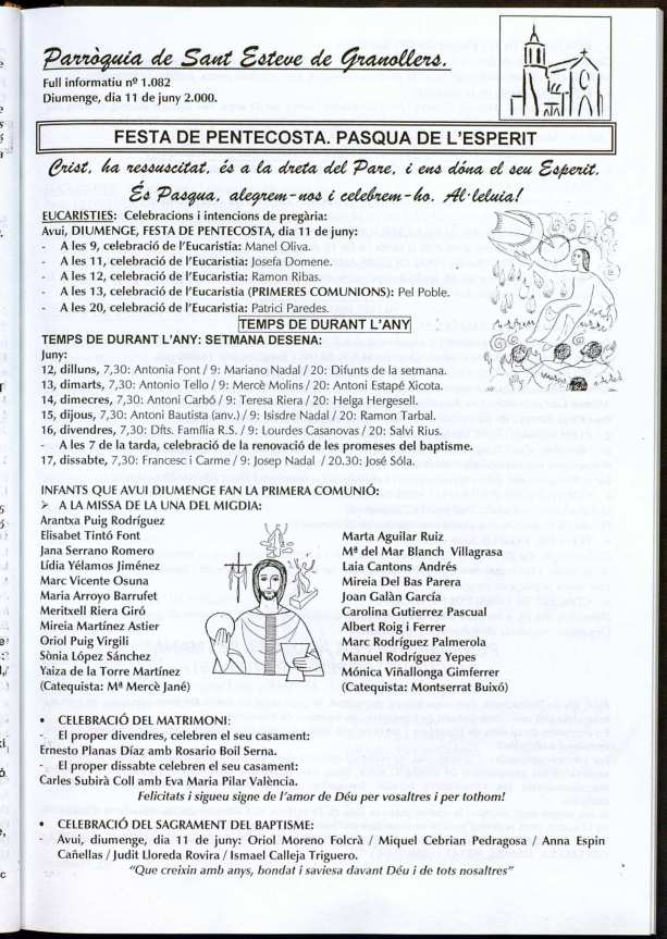 Parròquia de Sant Esteve, 11/6/2000 [Issue]