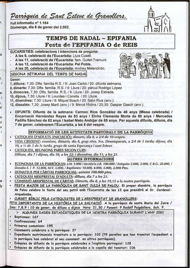 Parròquia de Sant Esteve, 6/1/2002 [Issue]