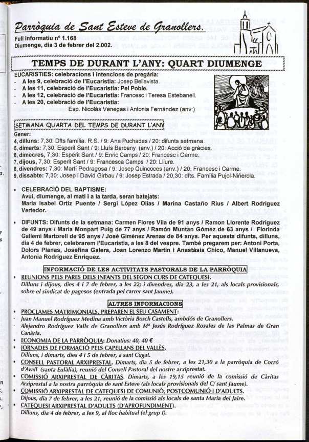 Parròquia de Sant Esteve, 3/2/2002 [Issue]