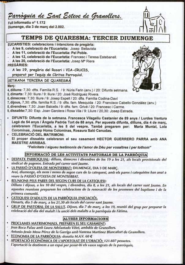 Parròquia de Sant Esteve, 3/3/2002 [Issue]