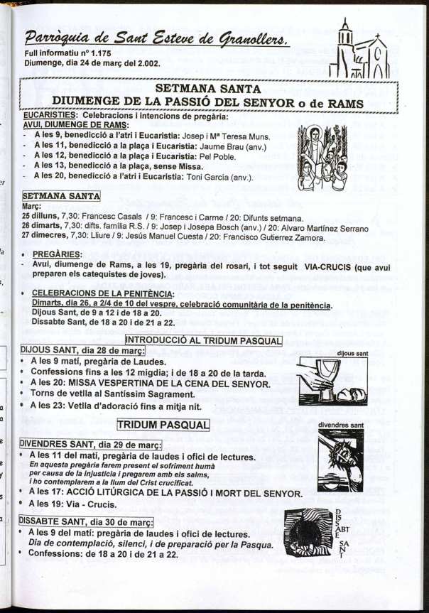 Parròquia de Sant Esteve, 24/3/2002 [Issue]