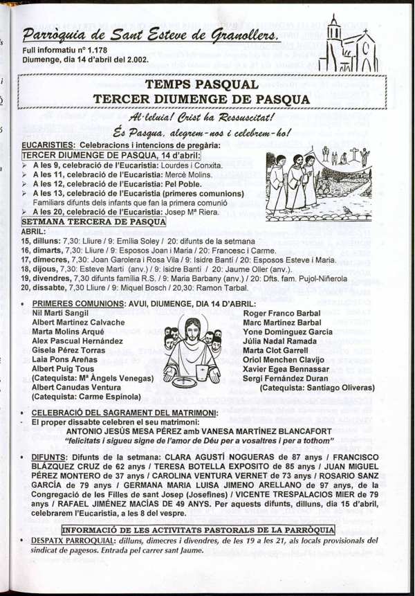 Parròquia de Sant Esteve, 14/4/2002 [Ejemplar]