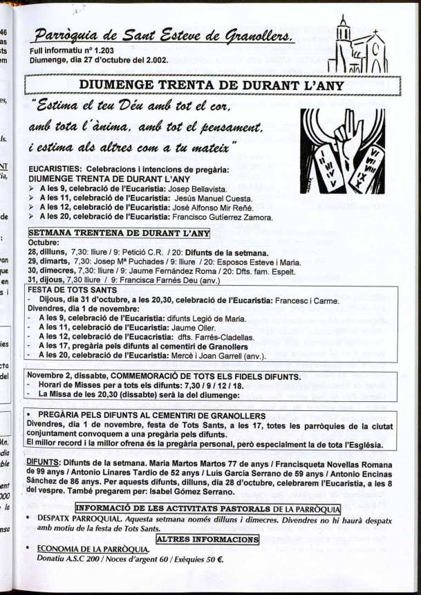 Parròquia de Sant Esteve, 27/10/2002 [Issue]