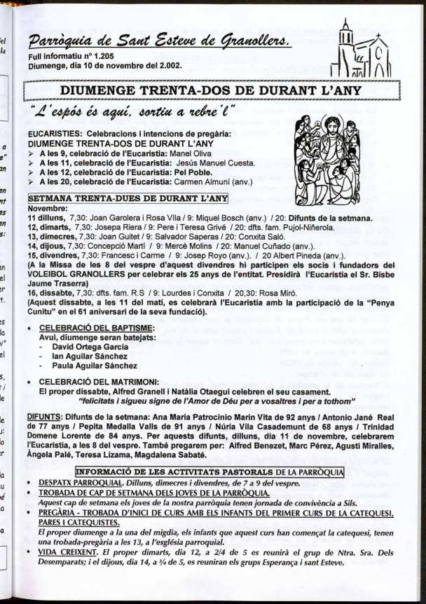 Parròquia de Sant Esteve, 10/11/2002 [Issue]