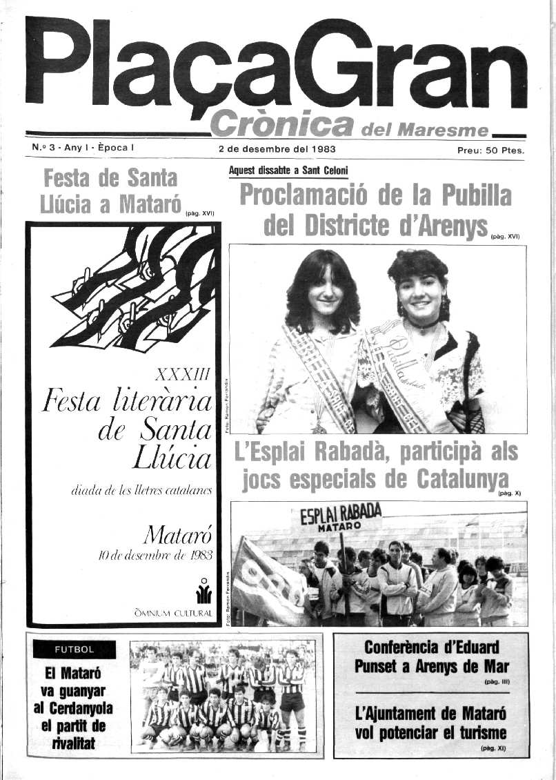 Plaça Gran (Edició Maresme), 2/12/1983 [Issue]