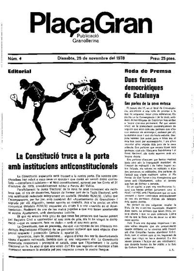 Plaça Gran, 25/11/1978 [Issue]