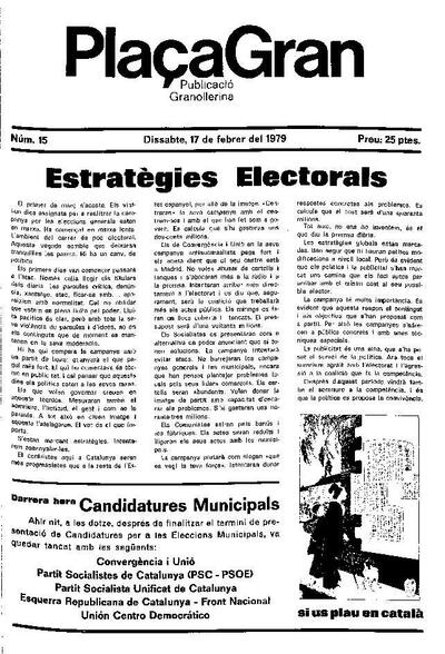 Plaça Gran, 17/2/1979 [Issue]