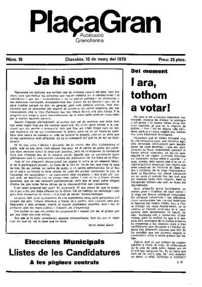 Plaça Gran, 10/3/1979 [Issue]