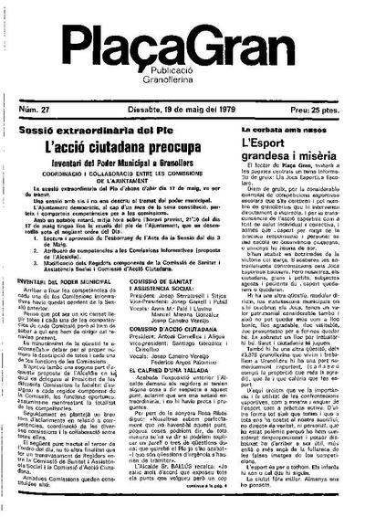 Plaça Gran, 19/5/1979 [Issue]