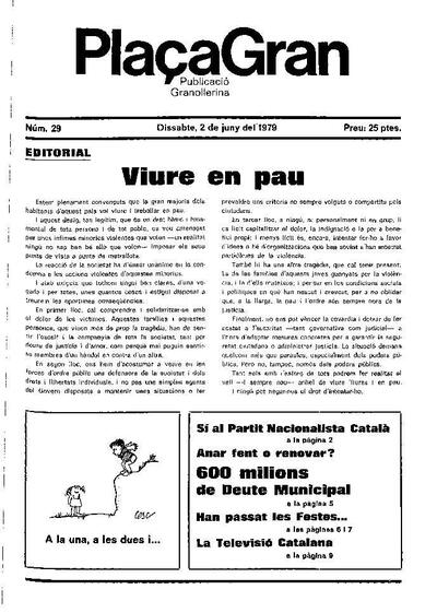 Plaça Gran, 2/6/1979 [Issue]