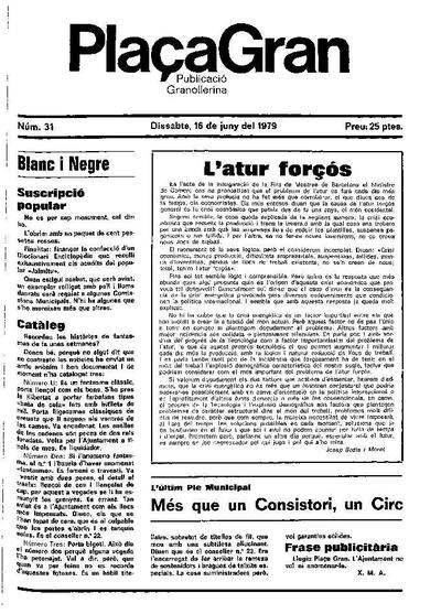 Plaça Gran, 16/6/1979 [Issue]