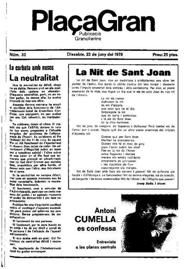 Plaça Gran, 23/6/1979 [Issue]