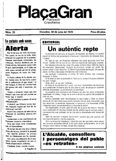Plaça Gran, 30/6/1979 [Issue]