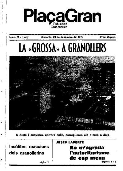 Plaça Gran, 29/12/1979 [Issue]