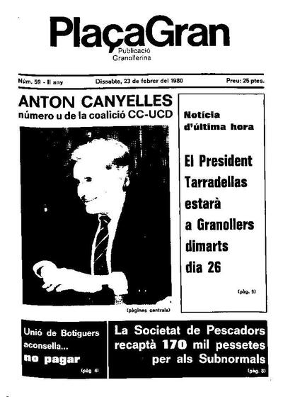Plaça Gran, 23/2/1980 [Issue]