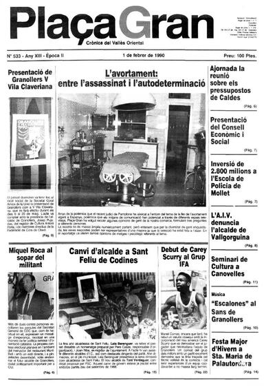 Plaça Gran, 1/2/1990 [Issue]