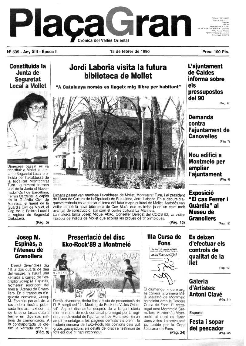 Plaça Gran, 15/2/1990 [Issue]