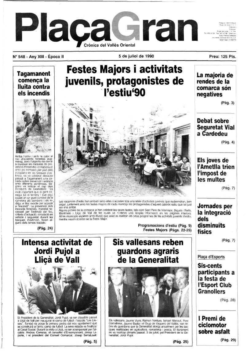 Plaça Gran, 5/7/1990 [Issue]