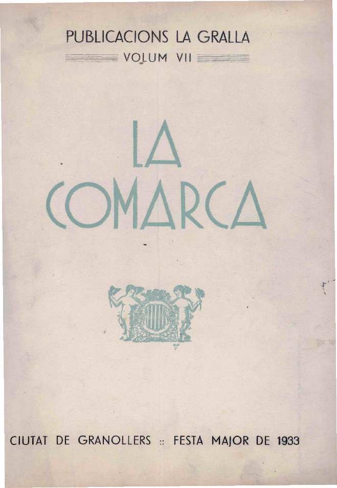 Publicacions La Gralla, 1/1/1933 [Issue]