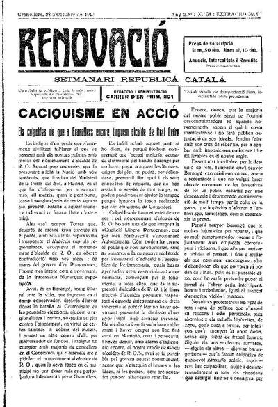 Renovació, 28/10/1917 [Exemplar]