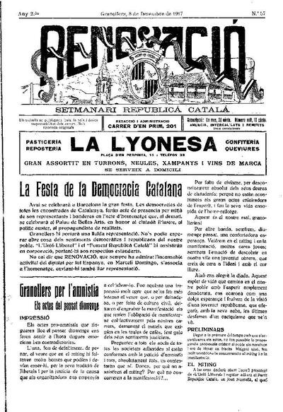 Renovació, 8/12/1917 [Exemplar]