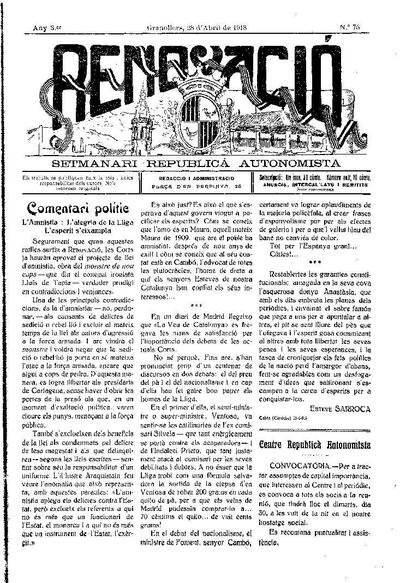 Renovació, 28/4/1918 [Issue]