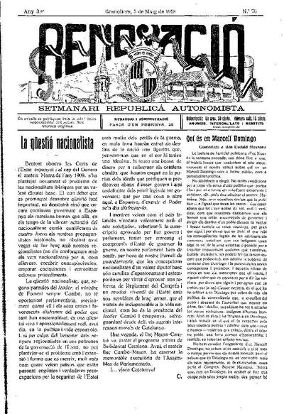 Renovació, 5/5/1918 [Issue]