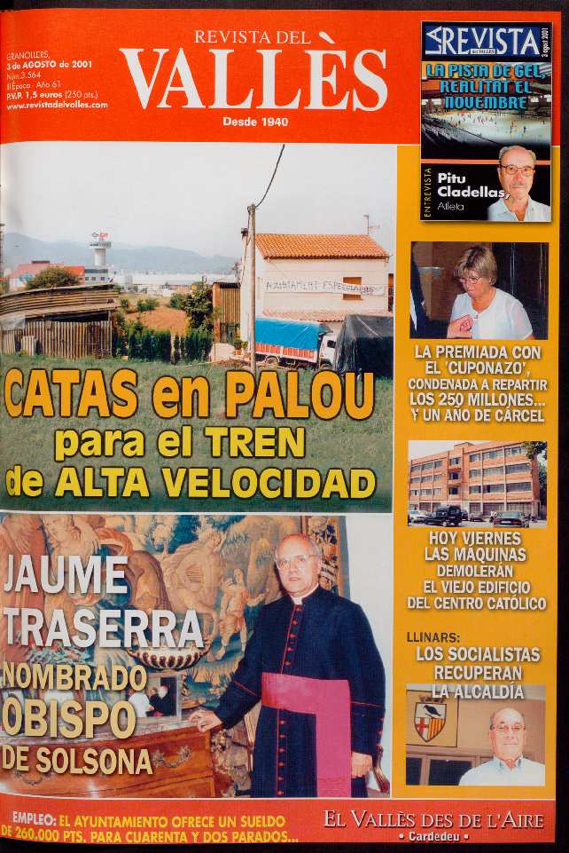 Revista del Vallès, 3/8/2001 [Ejemplar]