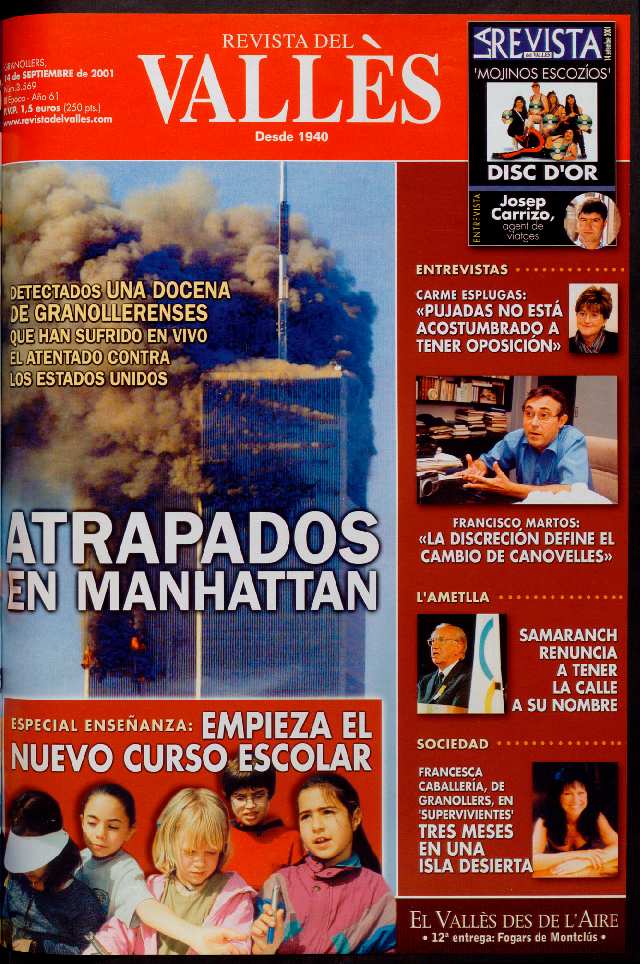 Revista del Vallès, 14/9/2001 [Ejemplar]