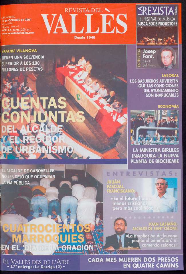 Revista del Vallès, 19/10/2001 [Ejemplar]