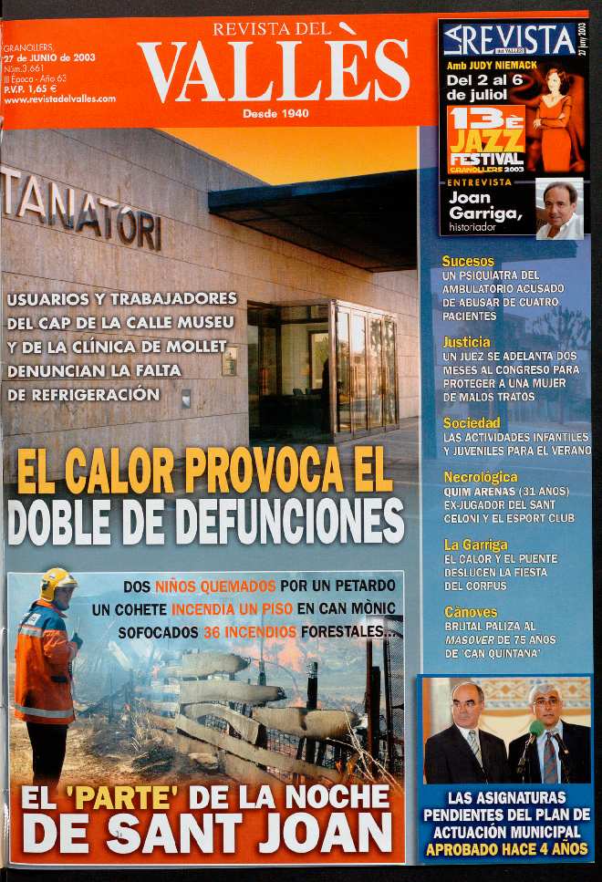 Revista del Vallès, 27/6/2003 [Ejemplar]